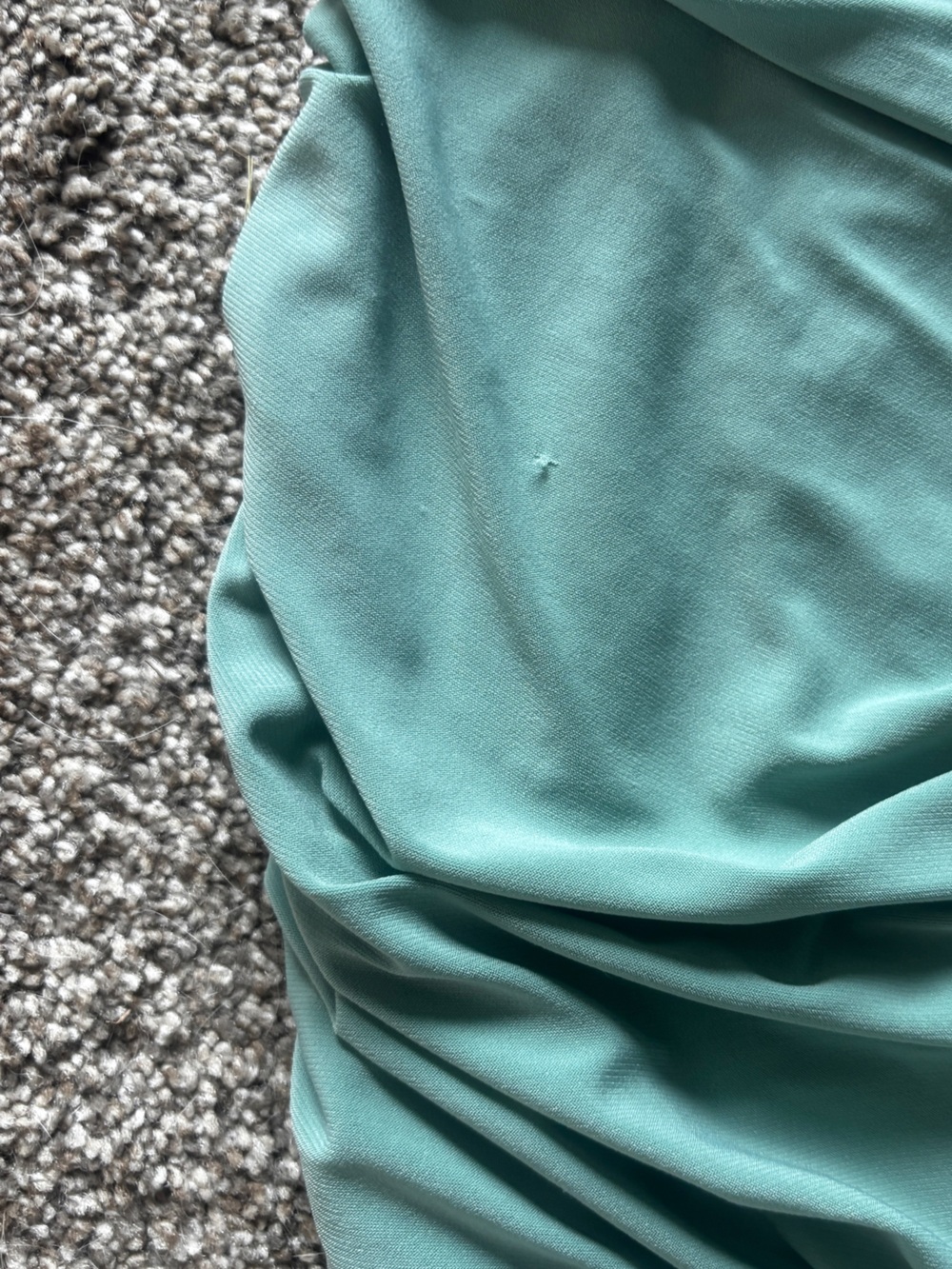 Club L Off-Shoulder Sage Ruched Bodycon Dress - Picture 4 of 4